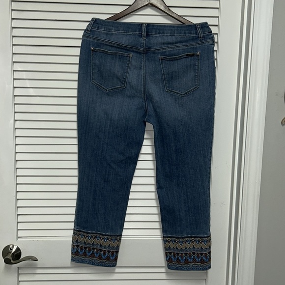 Chicos So Slimming Embroidered Blue Jeans - Picture 3 of 4